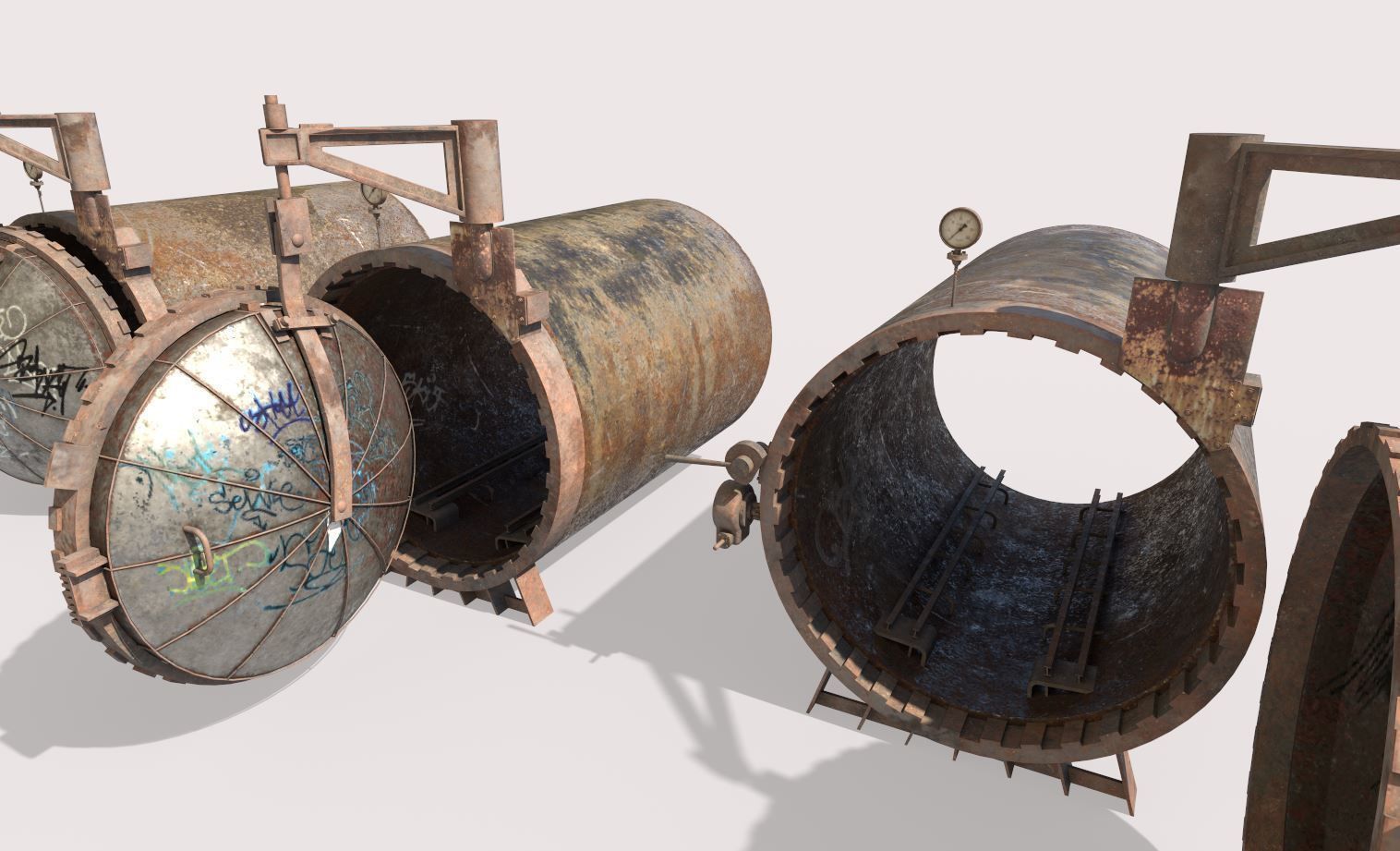 Old Industrial Treatment Machine 3D model_1