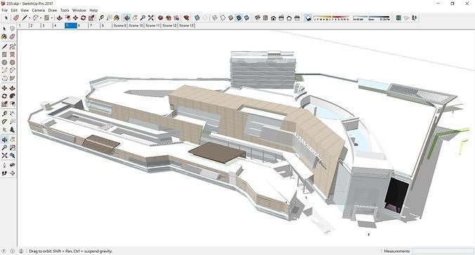 Sketchup Shopping Center 235 3D model 3