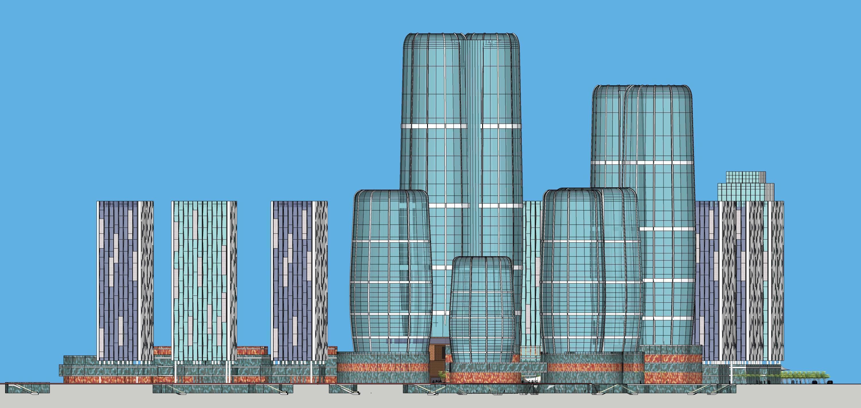 Sketchup Residential Complex 236 3D model_5