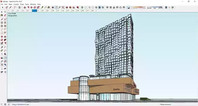 Sketchup Commercial Office Complex 238