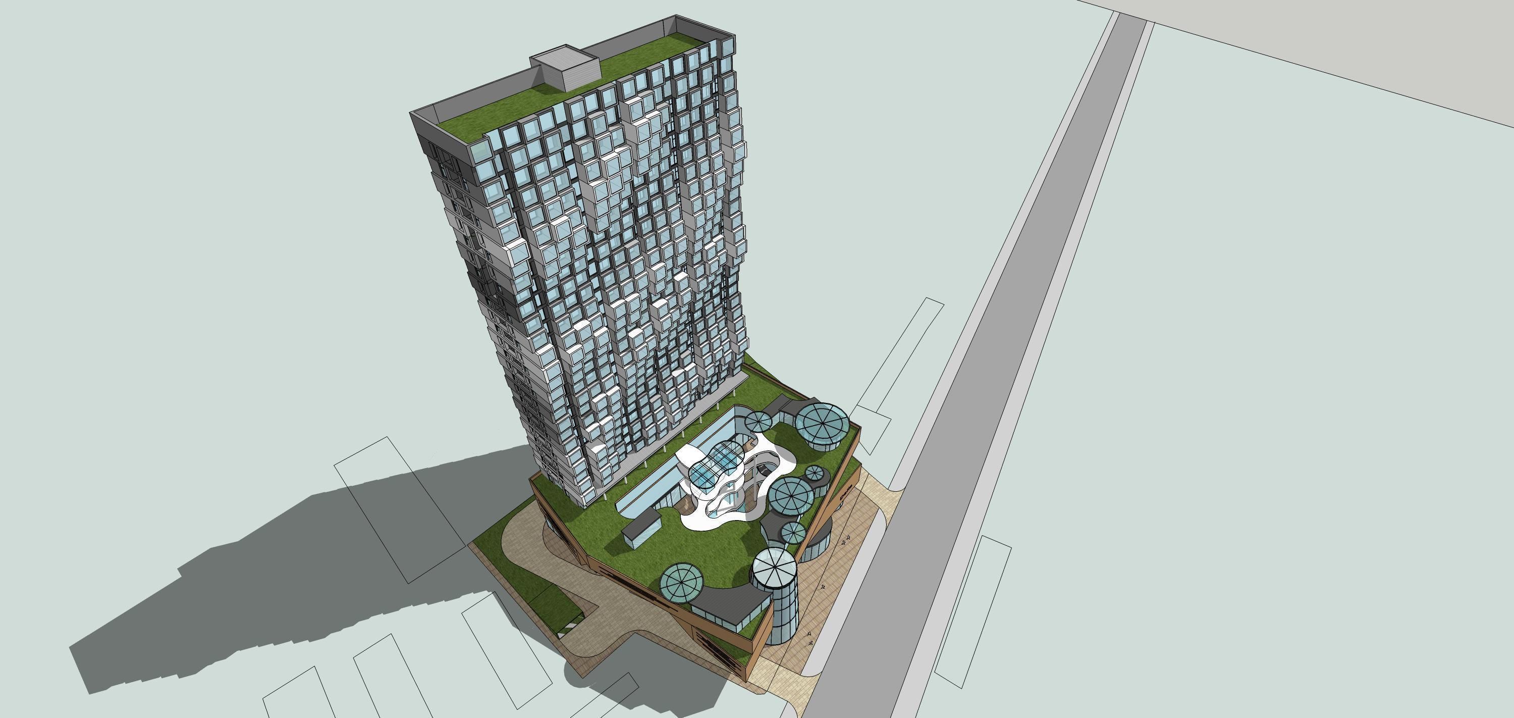 Sketchup Commercial Office Complex 238 3D model_4