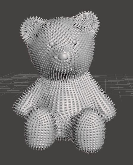 Christmas teddy bear 3D print model_1
