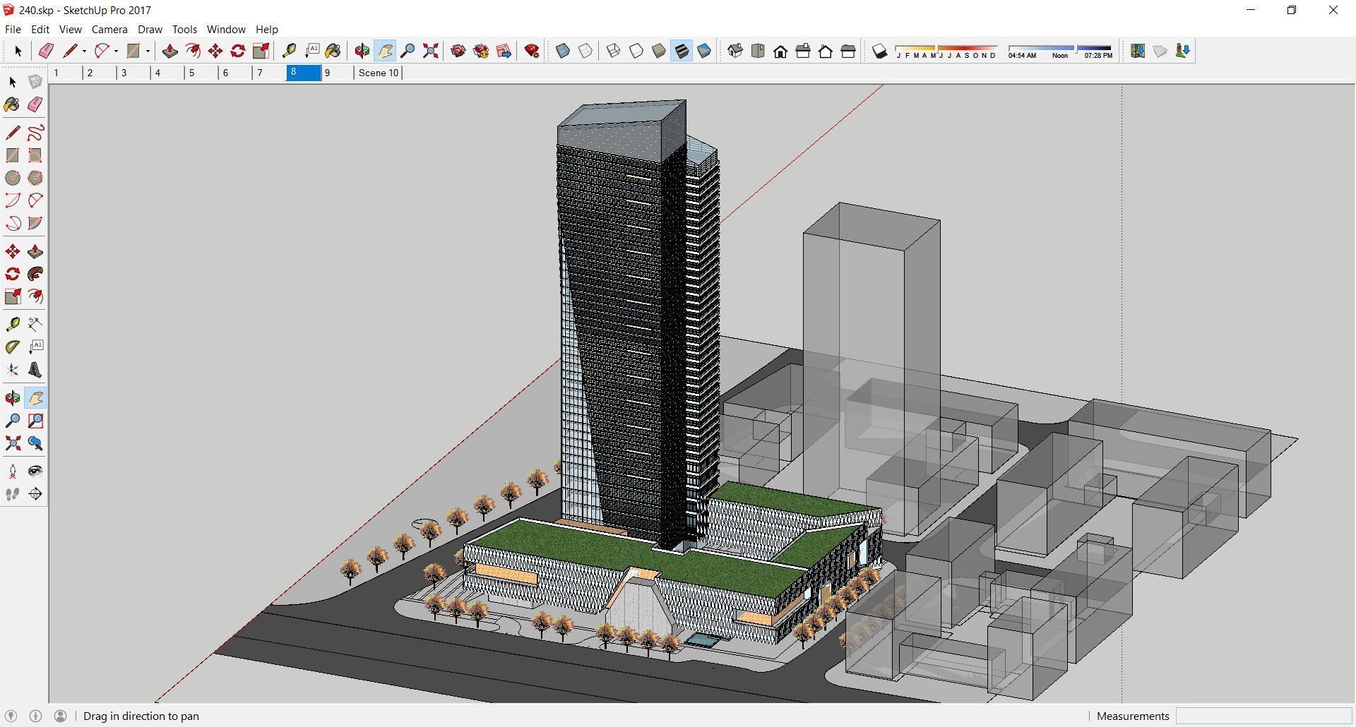 Sketchup Commercial Office Complex 240 3D model_1