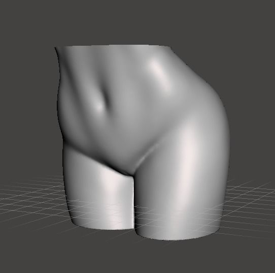 Female body butt 3D print model_3