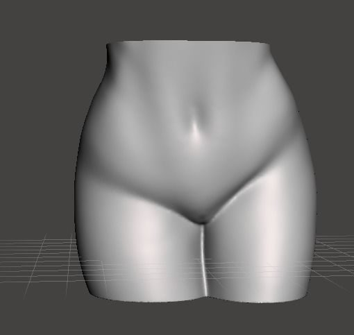 Female body butt 3D print model_2