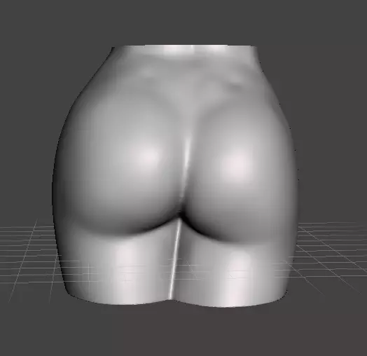 Female body butt 3D print model_0