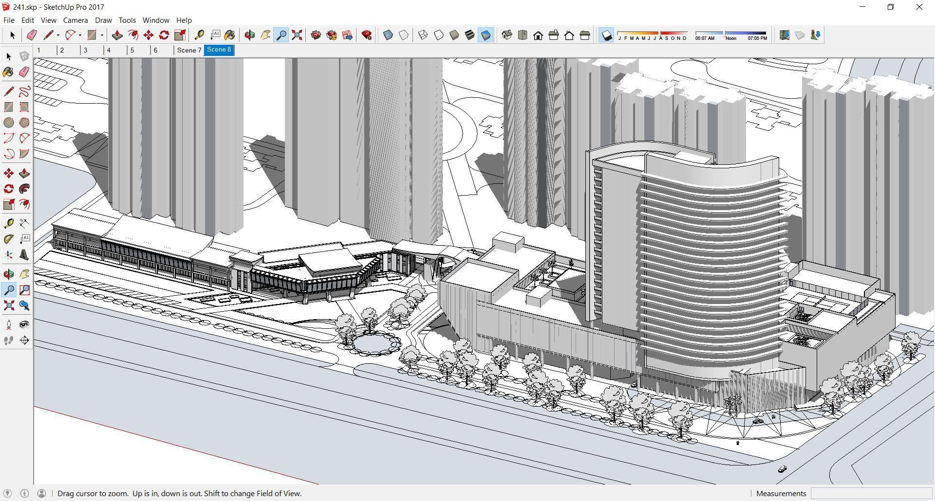 Sketchup Commercial Office Complex 241 3D model_2