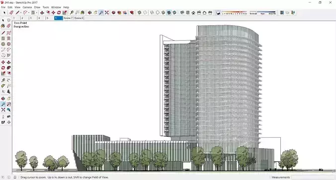 Sketchup Commercial Office Complex 241