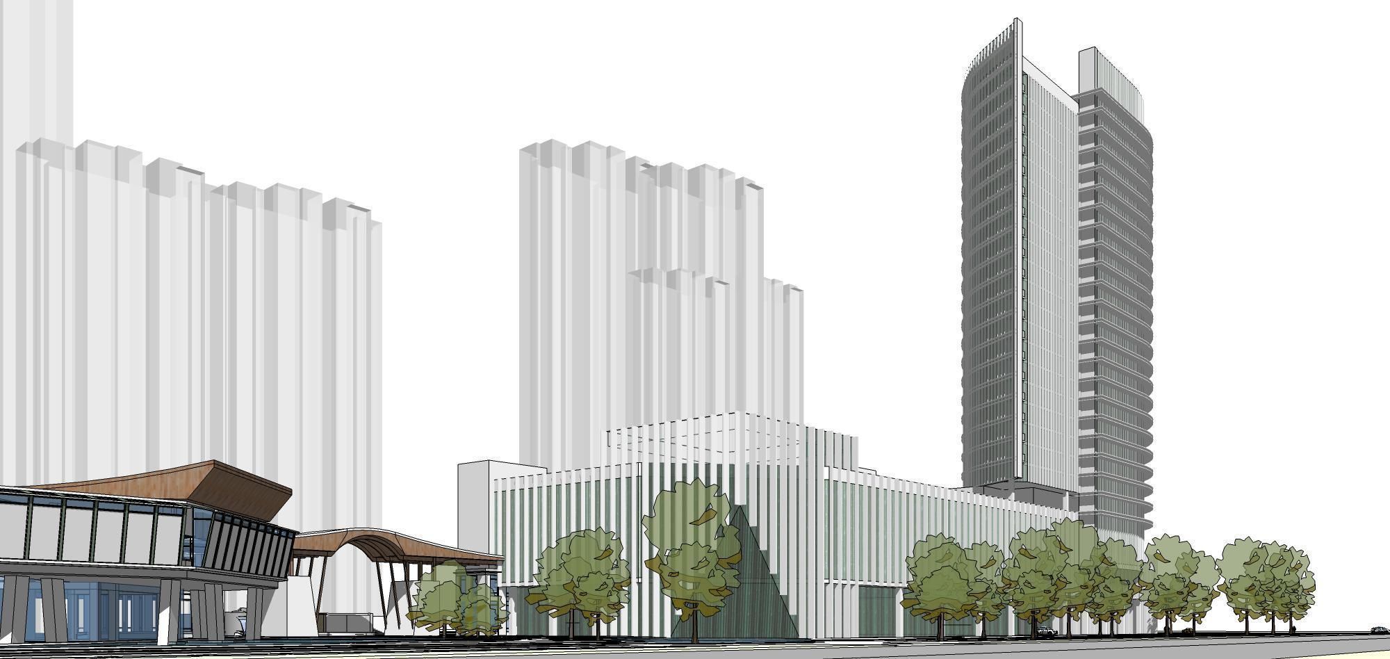 Sketchup Commercial Office Complex 241 3D model_8