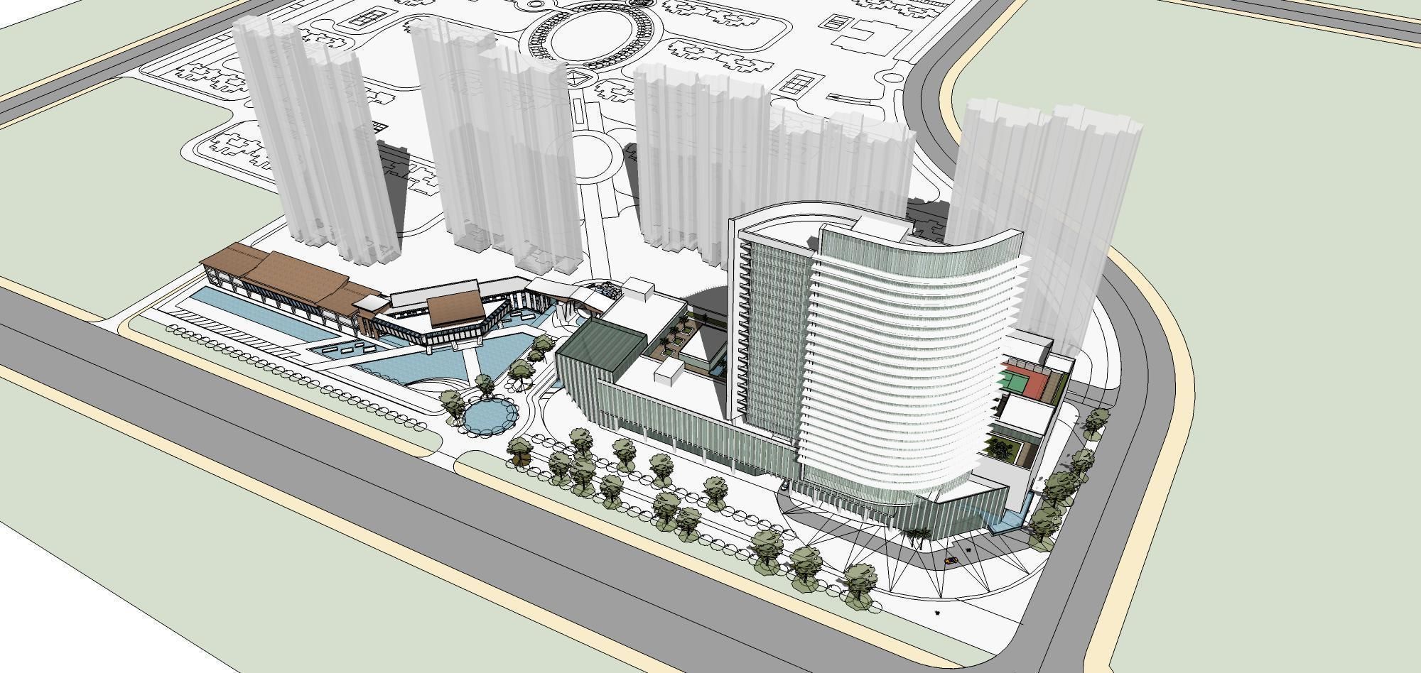 Sketchup Commercial Office Complex 241 3D model_4