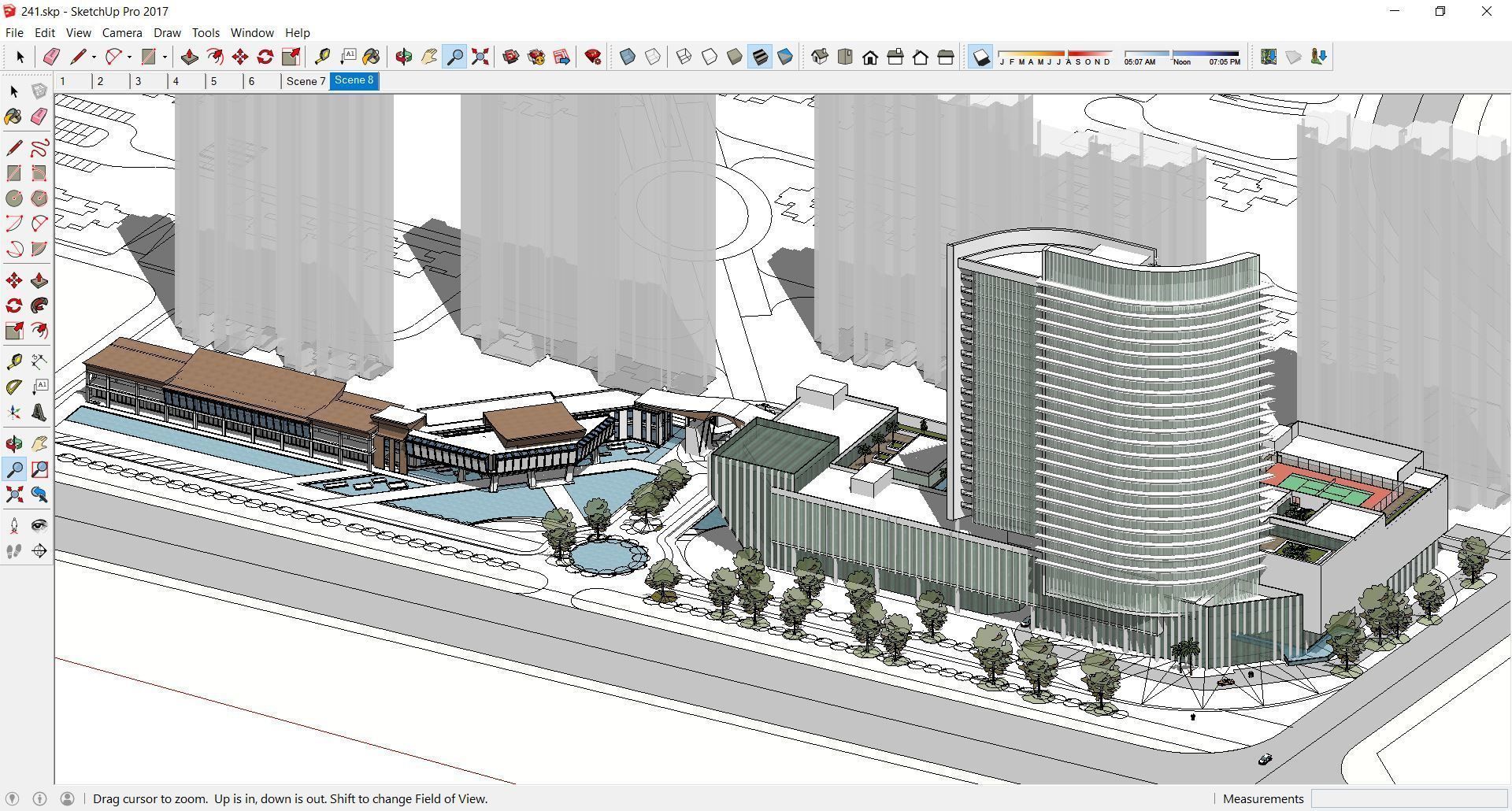 Sketchup Commercial Office Complex 241 3D model_1