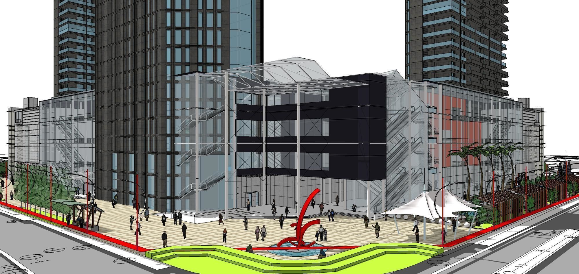 Sketchup Commercial Office Complex 242 3D model_5