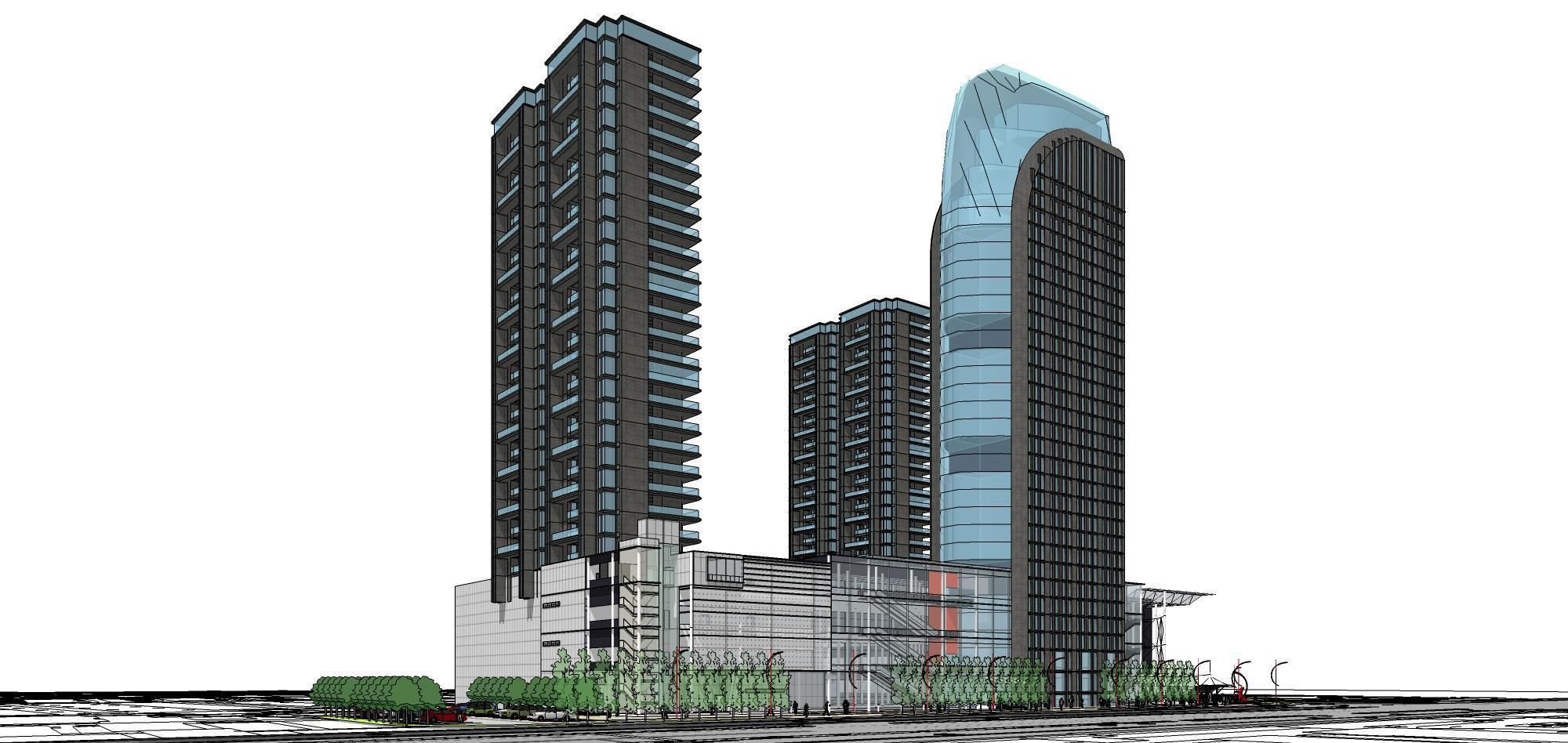 Sketchup Commercial Office Complex 242 3D model_4