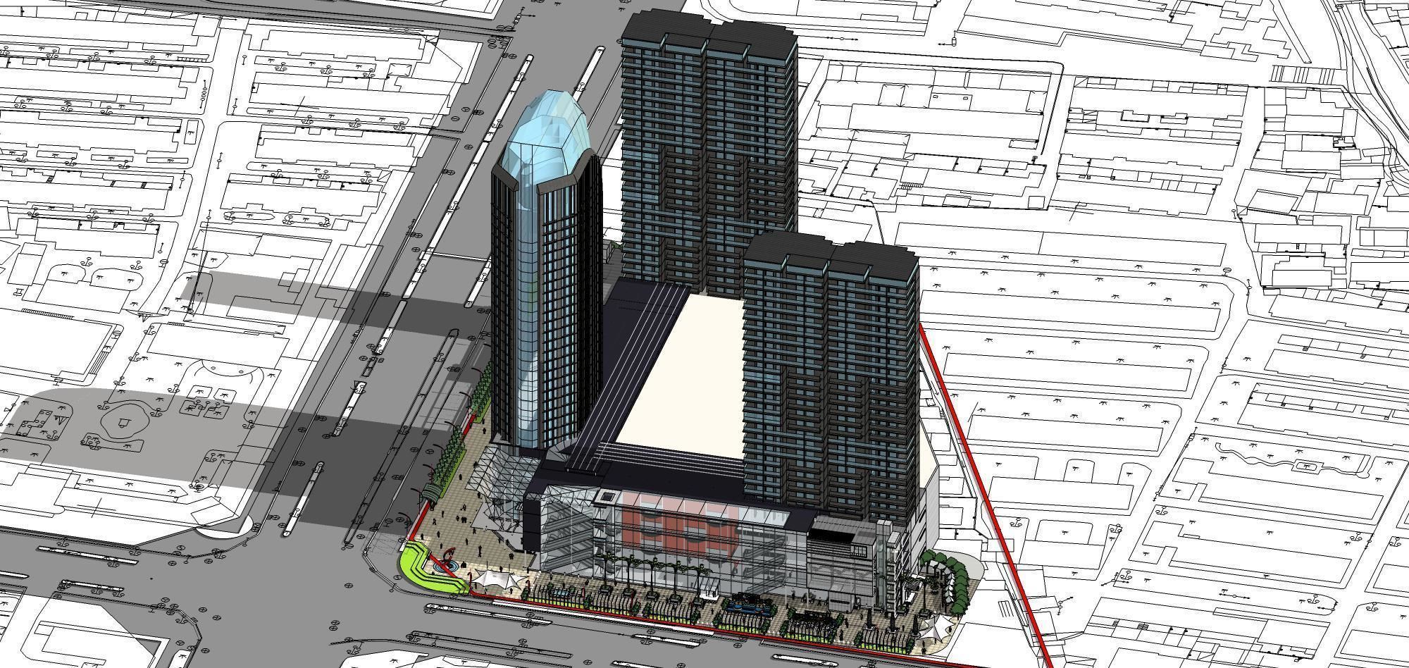 Sketchup Commercial Office Complex 242 3D model_10