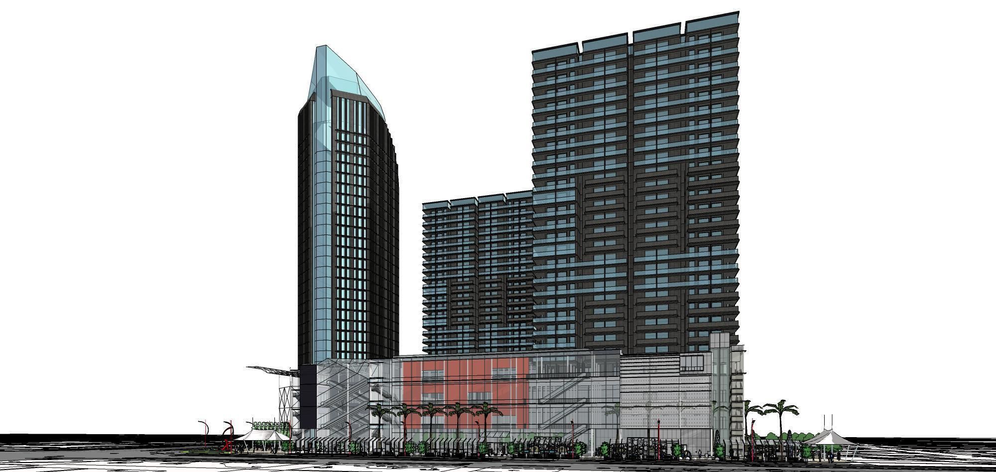 Sketchup Commercial Office Complex 242 3D model_8