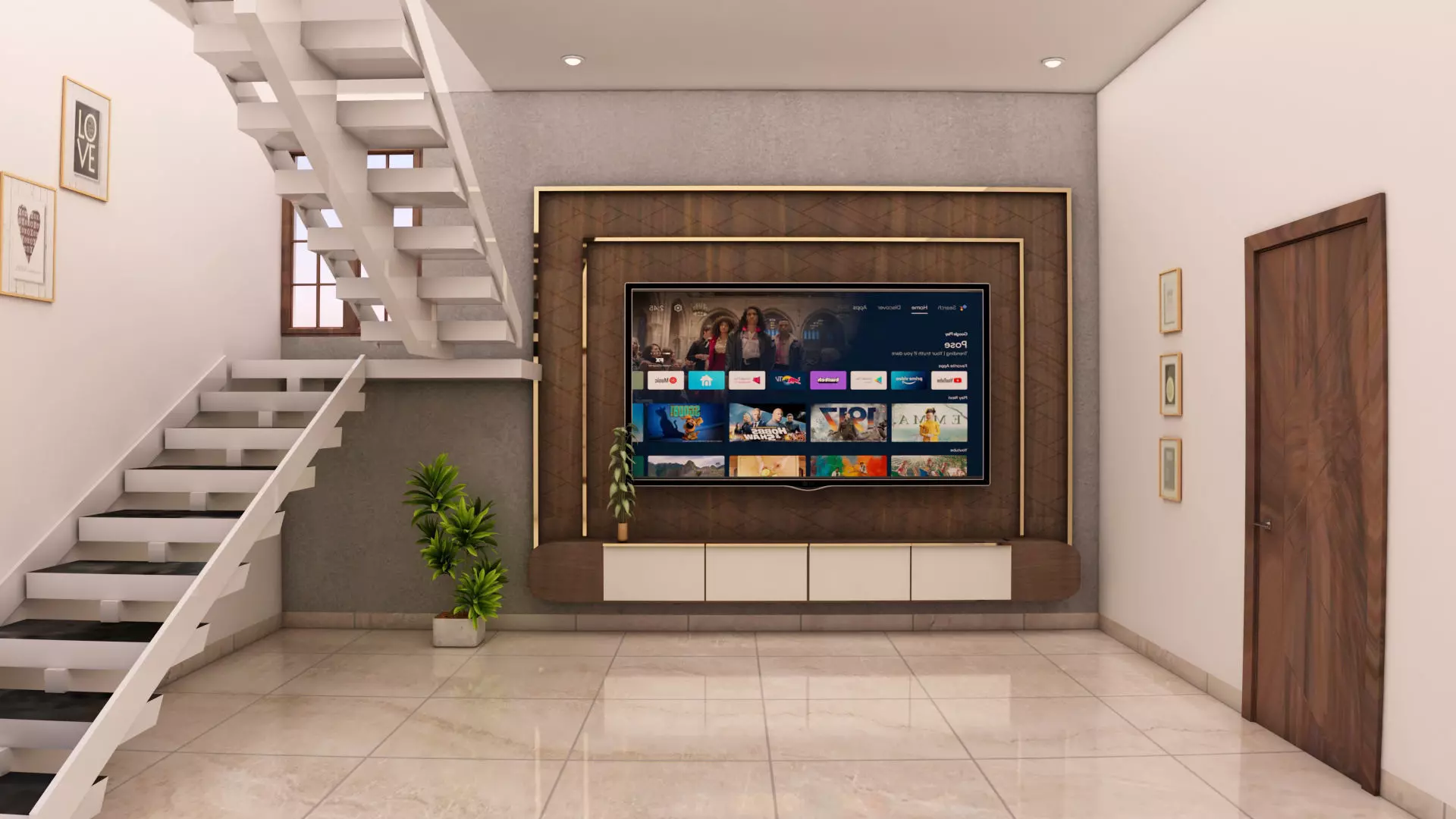 TV UNIT 1 Low-poly 3D model