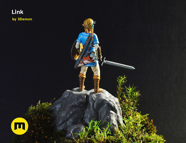 Link Figure  BOTW Mossarium 3D print model
