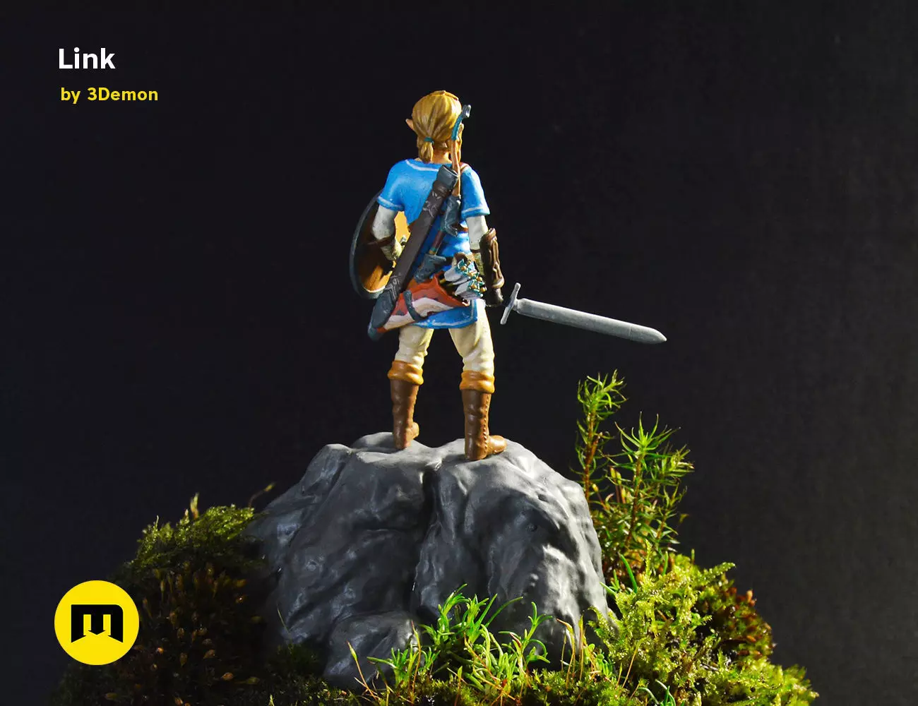 Link Figure BOTW Mossarium 3D print model