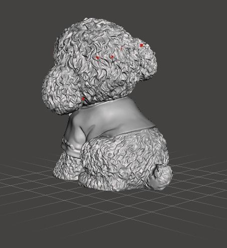 dog puddle puppy 3D print model_2