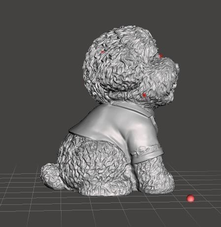 dog puddle puppy 3D print model_4