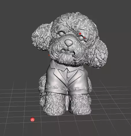 dog puddle puppy 3D print model_0