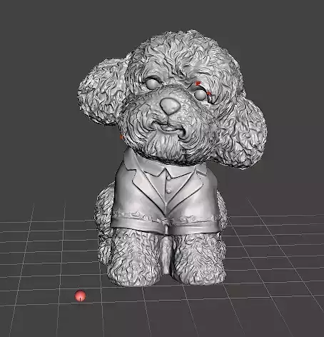 dog puddle puppy 3D print model