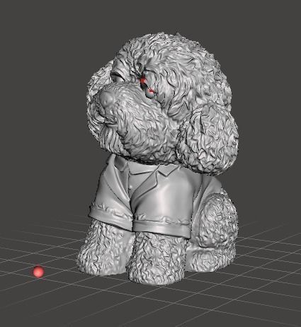 dog puddle puppy 3D print model_1