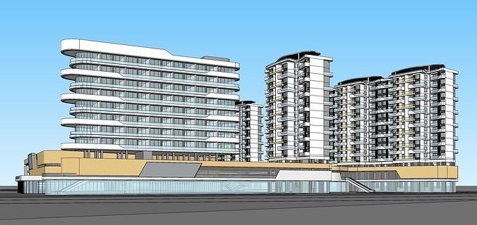 Sketchup Commercial Office Complex 245 3D model 4