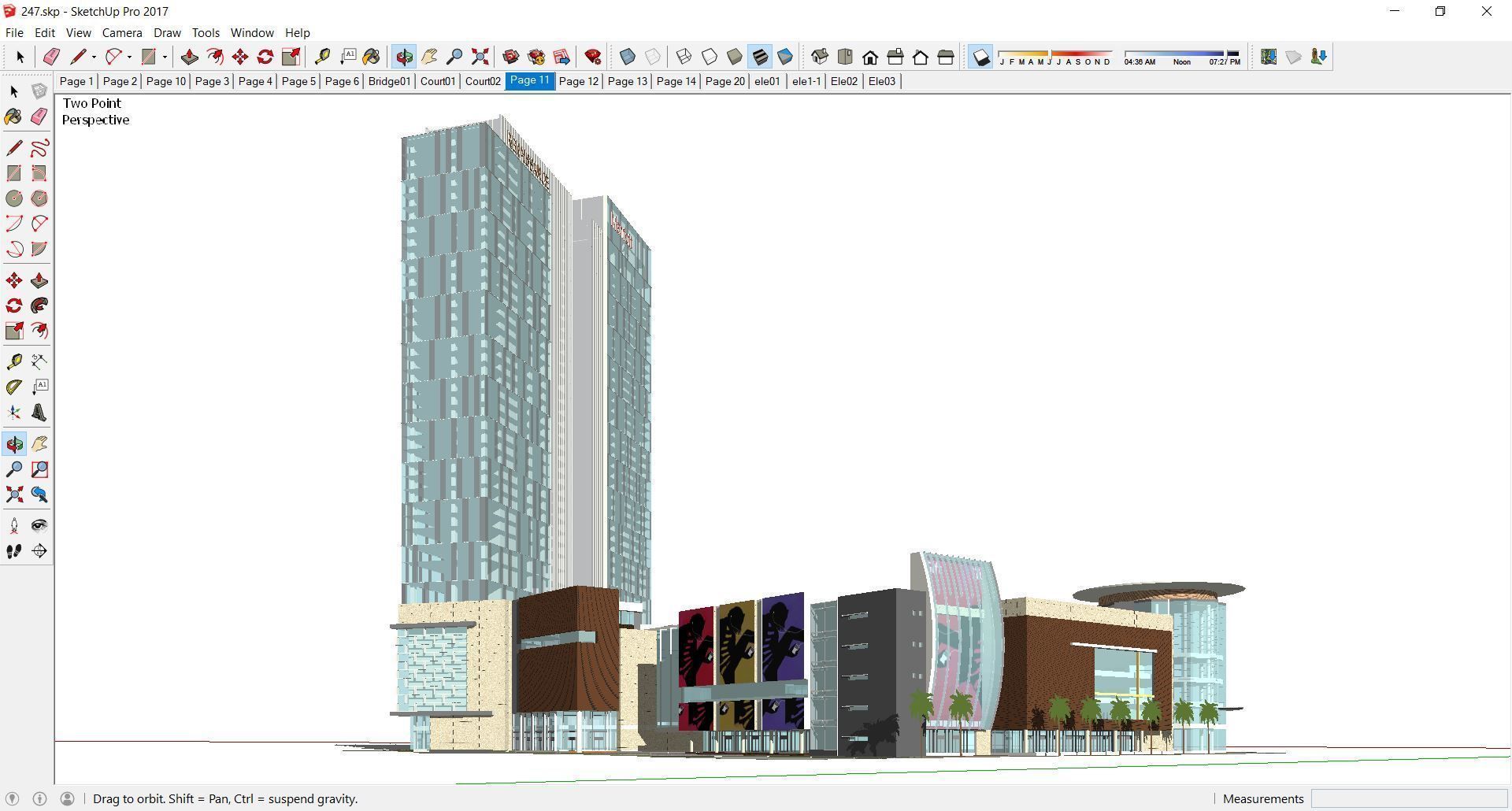 Sketchup Commercial Office Complex 247 3D model_2