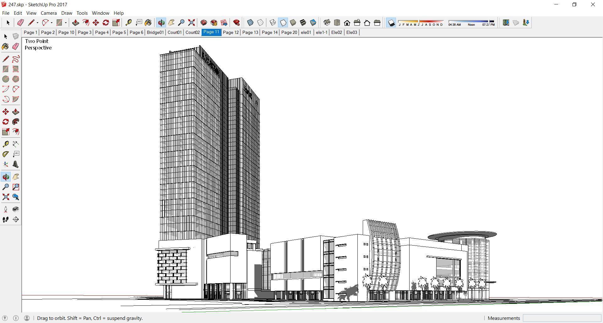 Sketchup Commercial Office Complex 247 3D model_1