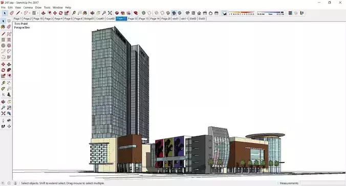 Sketchup Commercial Office Complex 247