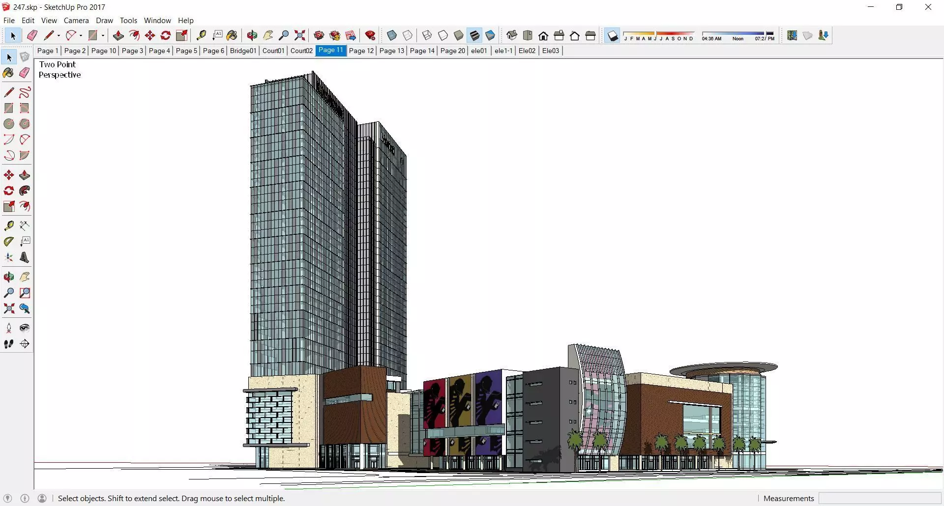 Sketchup Commercial Office Complex 247 3D model_0