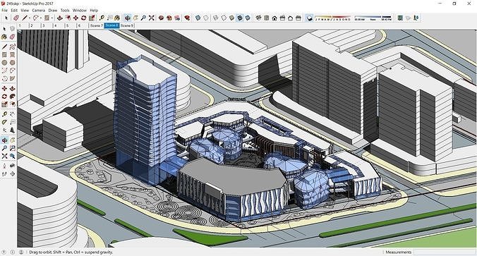 Sketchup Commercial Office Complex 249 3D model