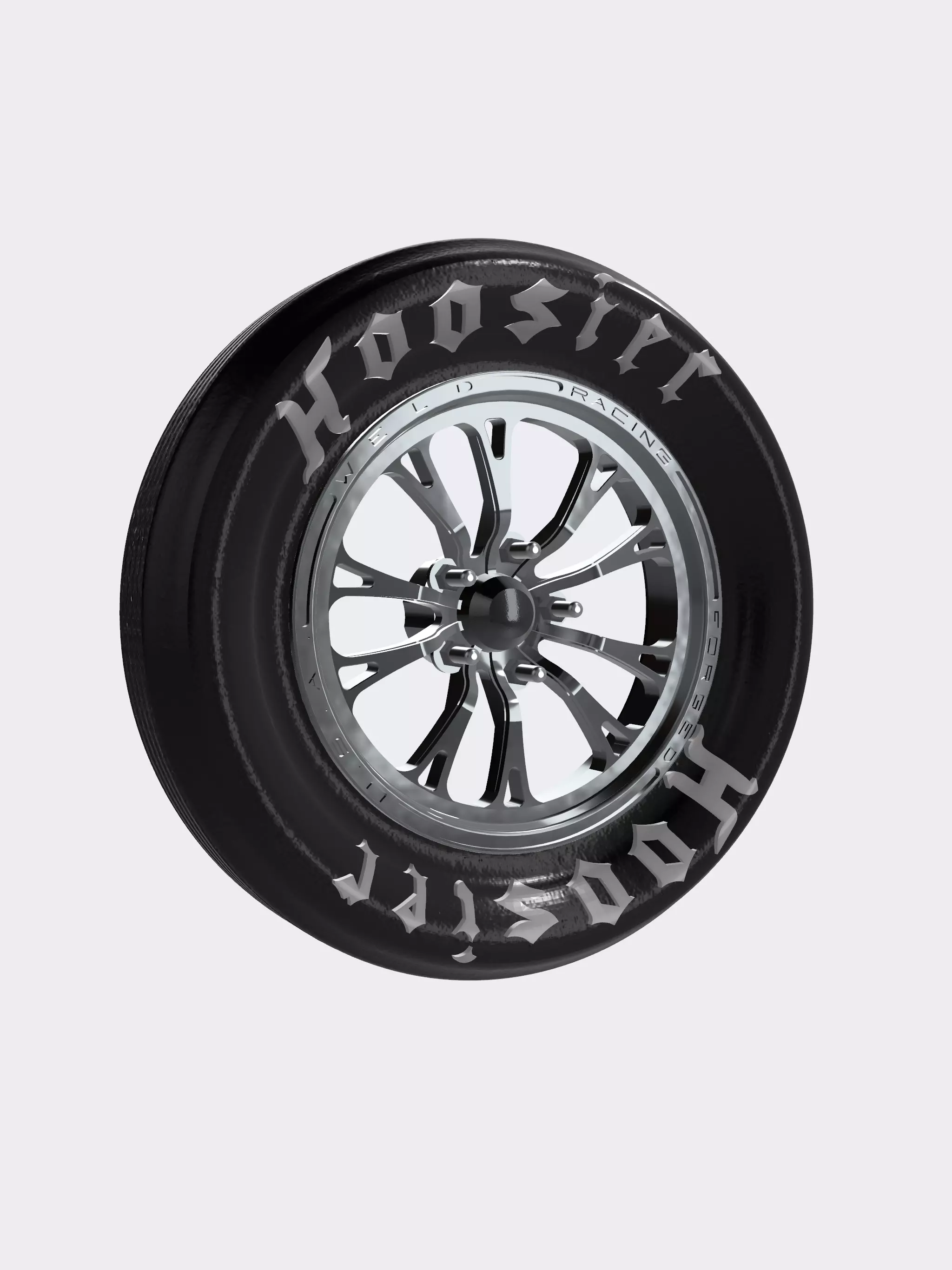 Drag Wheel COMBO Front Weld V Series 17inch 5 stud 3D print model