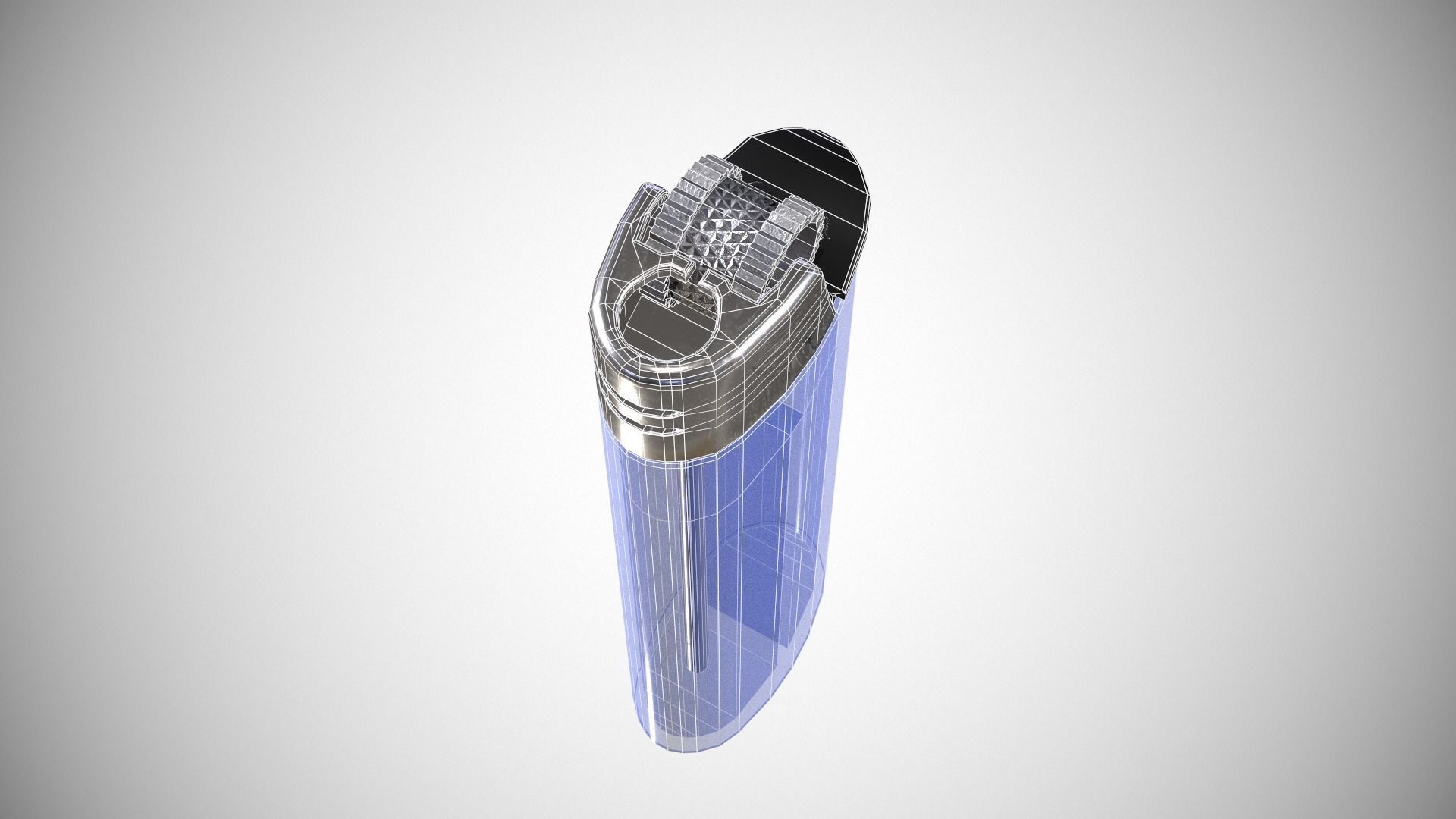 Disposable lighter universal tool game-ready Lighter transparent Low-poly 3D model_36