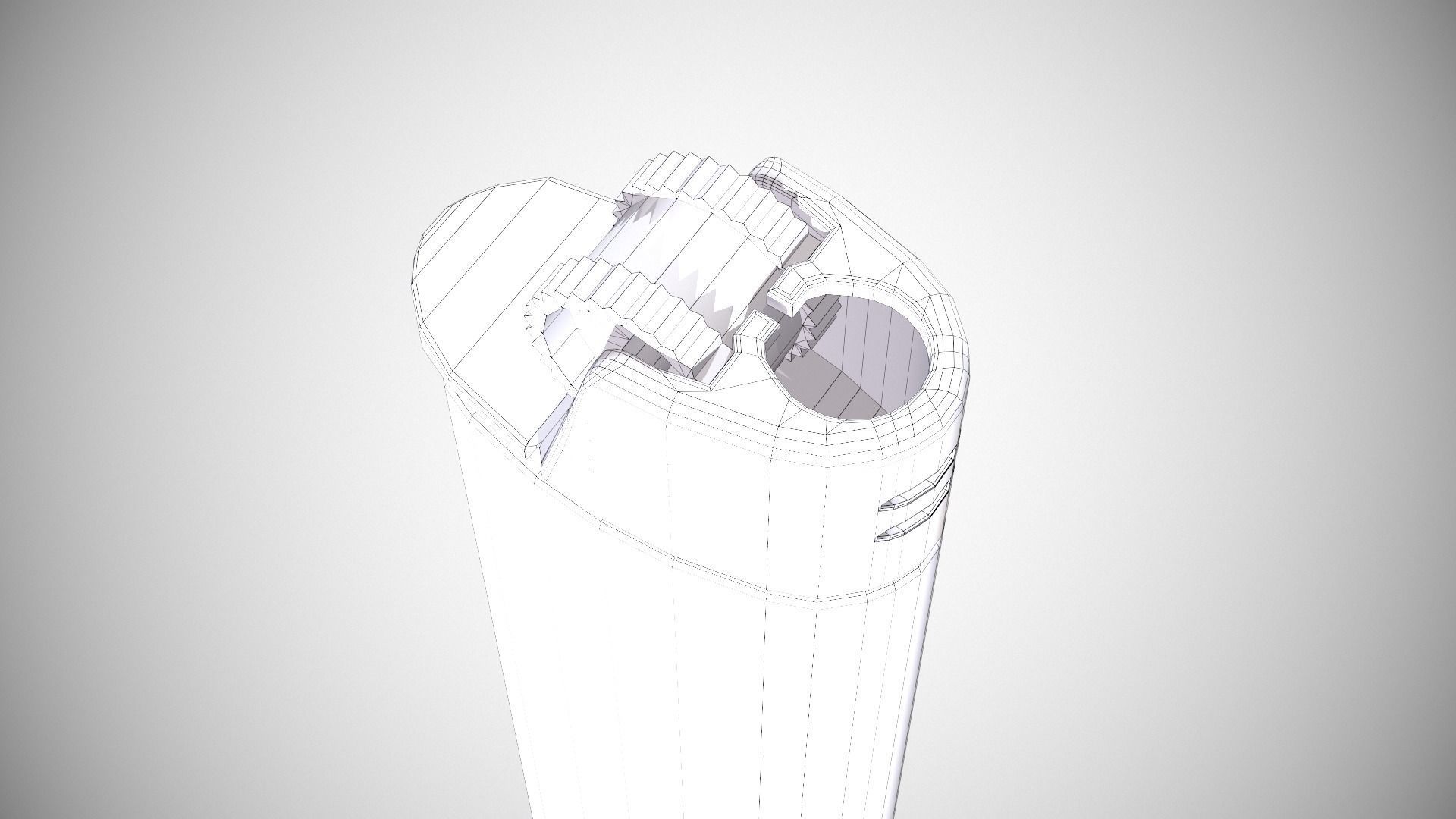 Disposable lighter universal tool game-ready Lighter transparent Low-poly 3D model_40