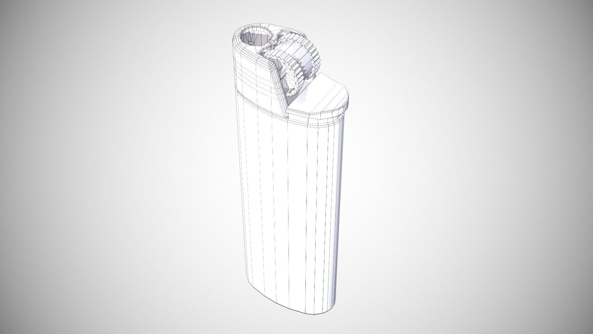 Disposable lighter universal tool game-ready Lighter transparent Low-poly 3D model_12