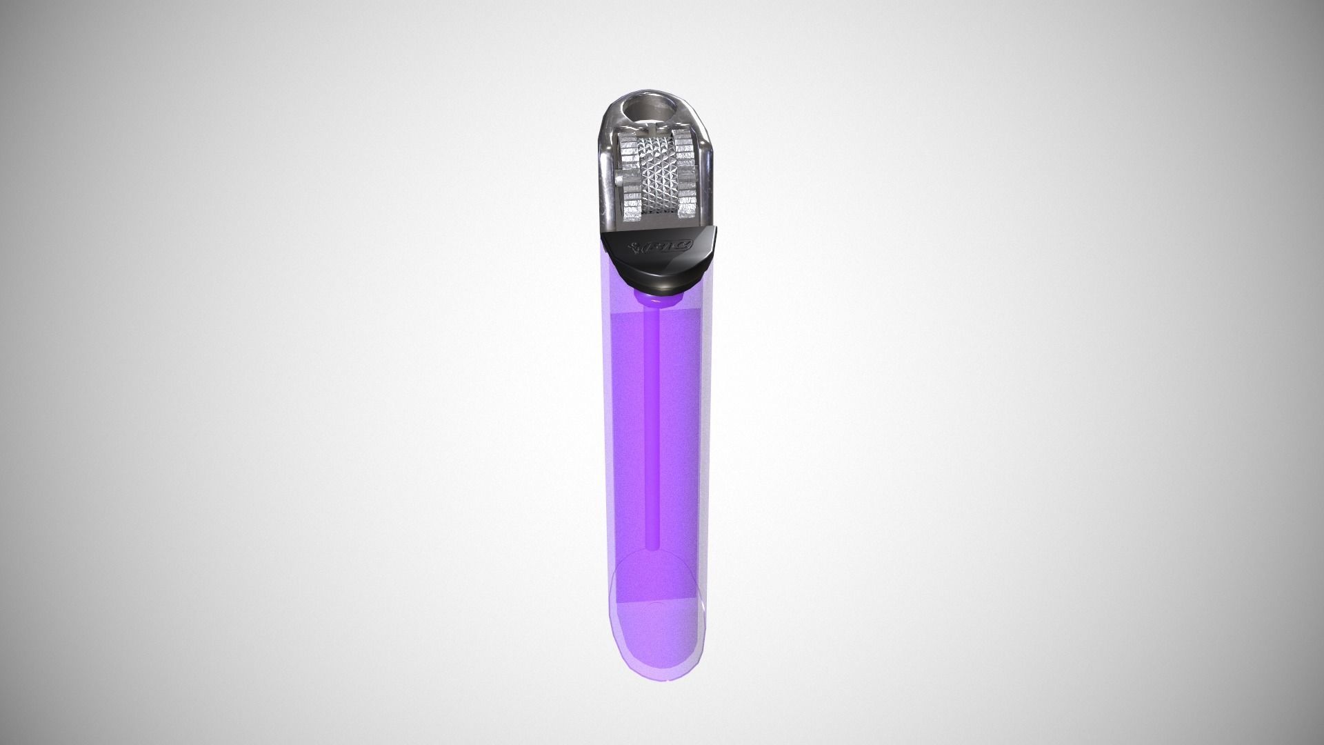 Disposable lighter universal tool game-ready Lighter transparent Low-poly 3D model_29