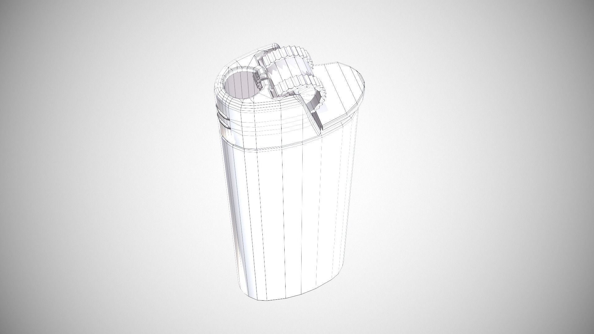 Disposable lighter universal tool game-ready Lighter transparent Low-poly 3D model_37