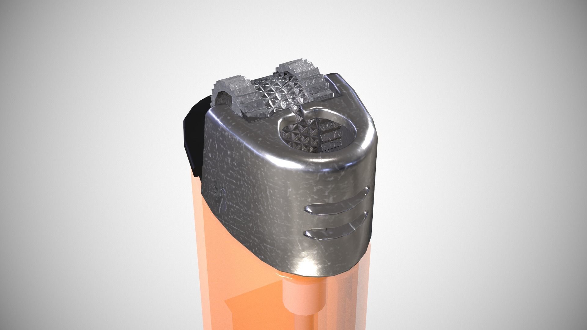 Disposable lighter universal tool game-ready Lighter transparent Low-poly 3D model_33