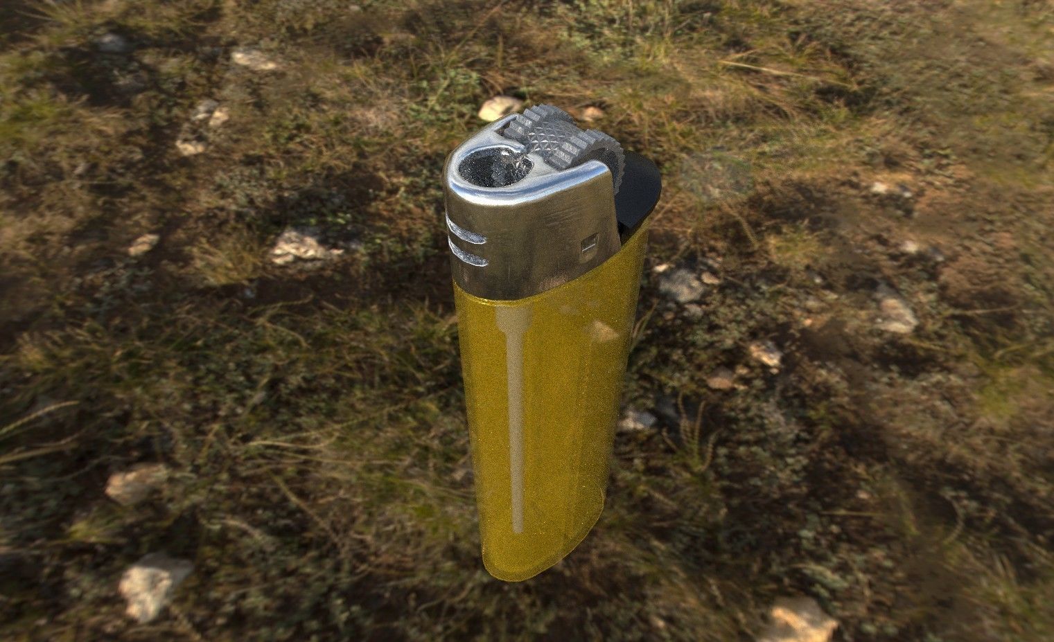 Disposable lighter universal tool game-ready Lighter transparent Low-poly 3D model_11