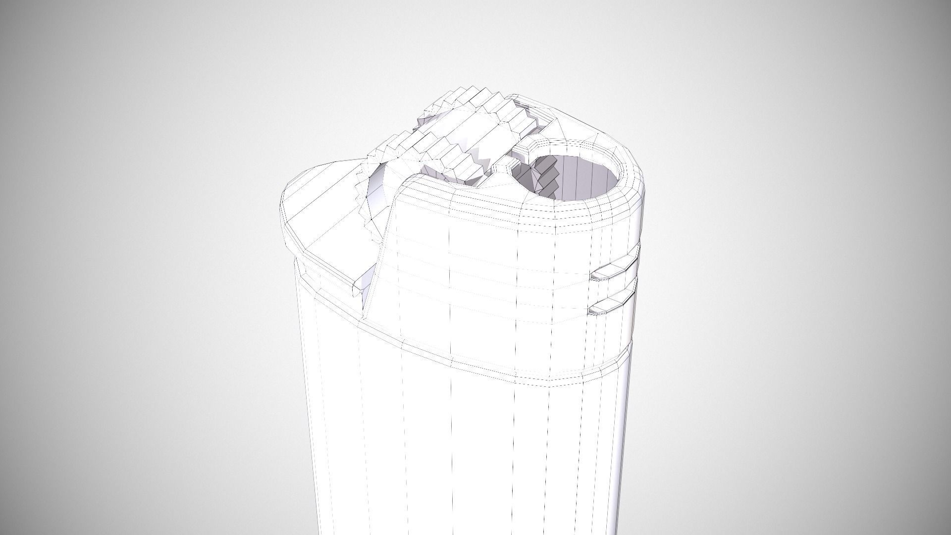 Disposable lighter universal tool game-ready Lighter transparent Low-poly 3D model_13