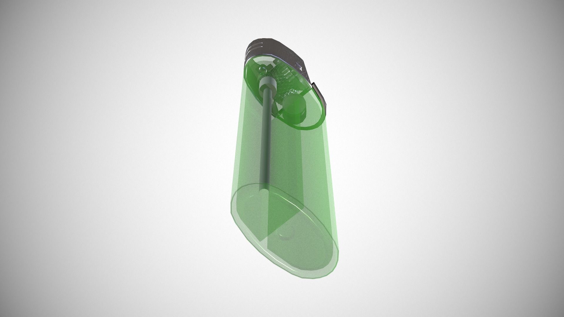Disposable lighter universal tool game-ready Lighter transparent Low-poly 3D model_27