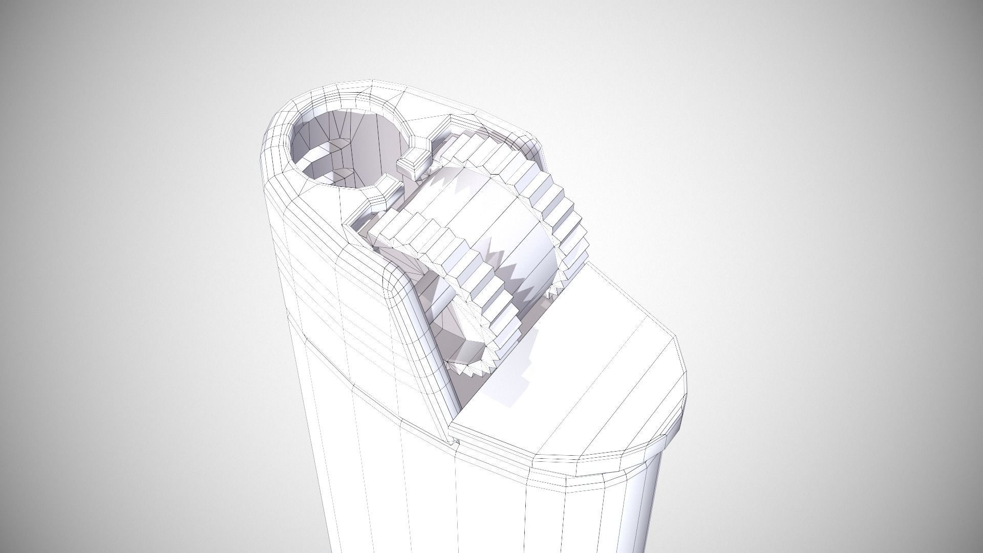 Disposable lighter universal tool game-ready Lighter transparent Low-poly 3D model_39