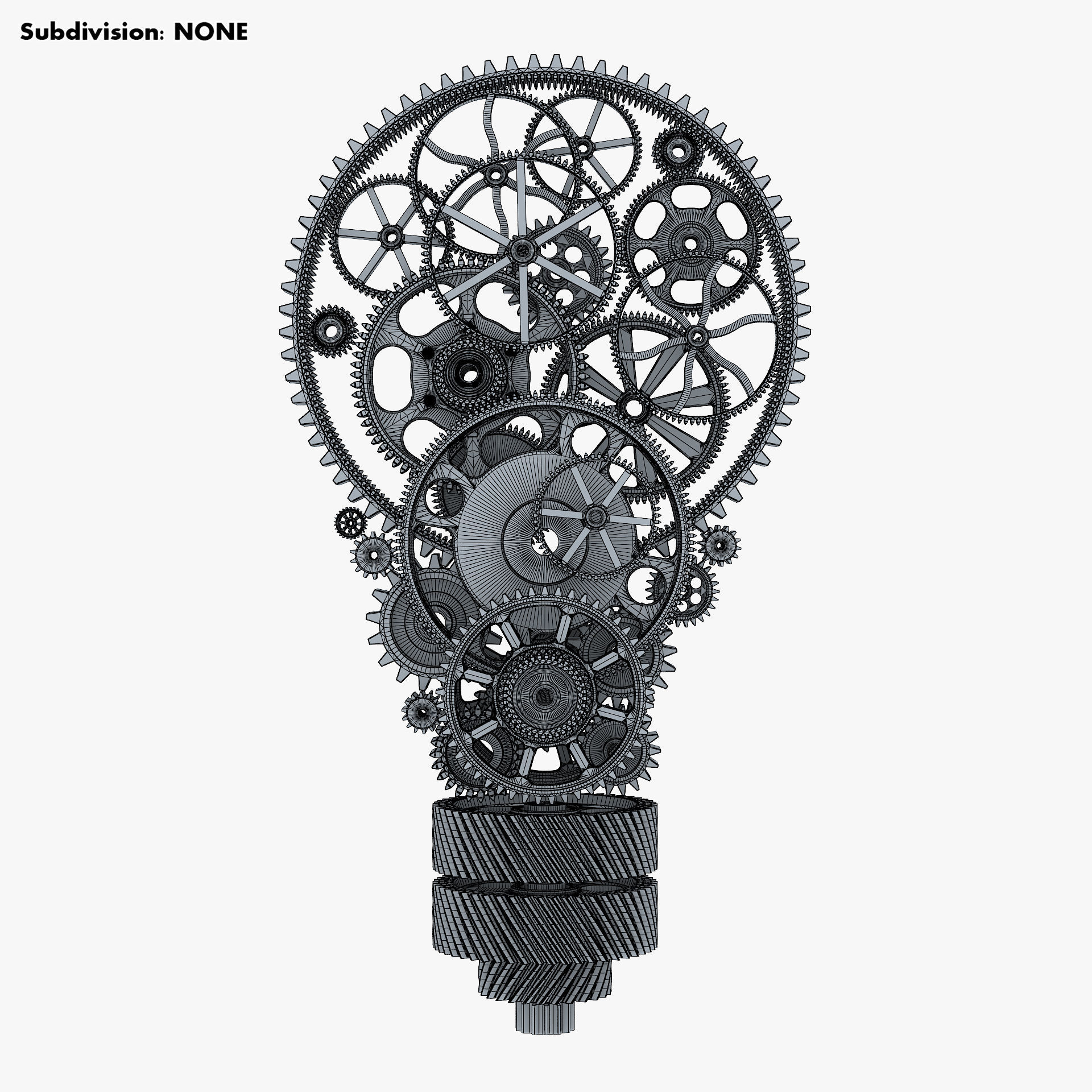 Light Bulb With Gears M 1 3D model_16