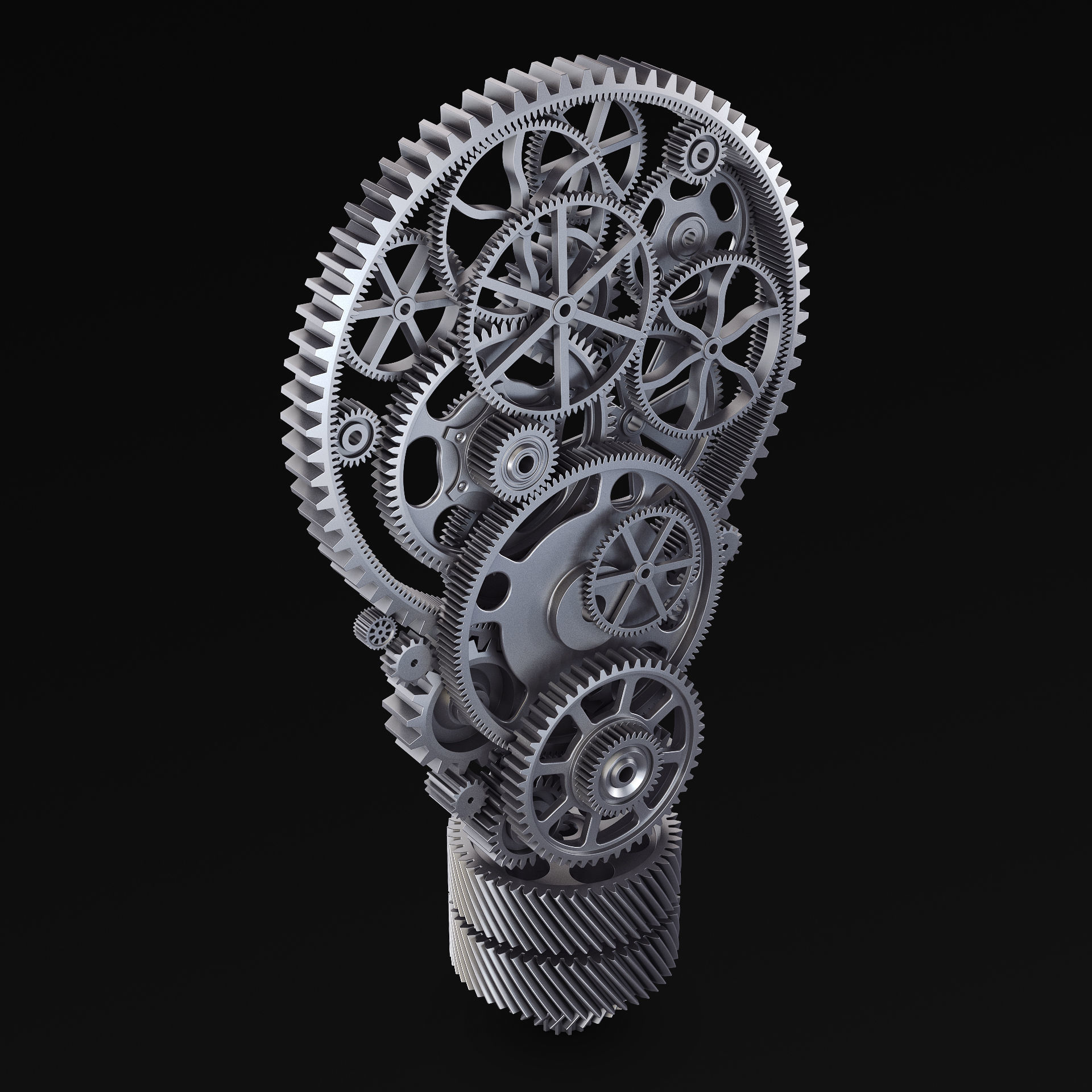 Light Bulb With Gears M 1 3D model_6