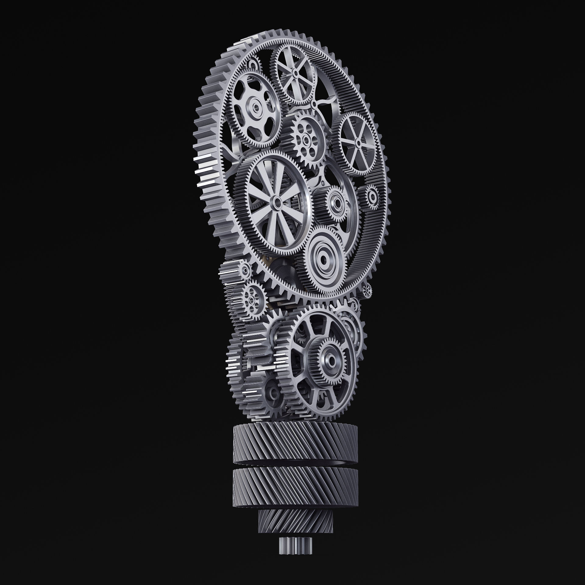 Light Bulb With Gears M 1 3D model_7
