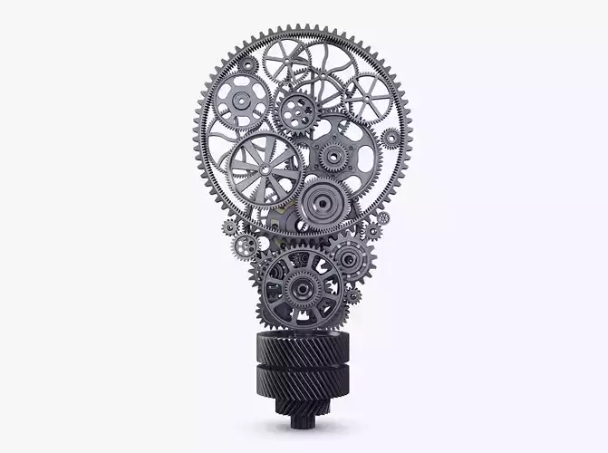 Light Bulb With Gears M 1