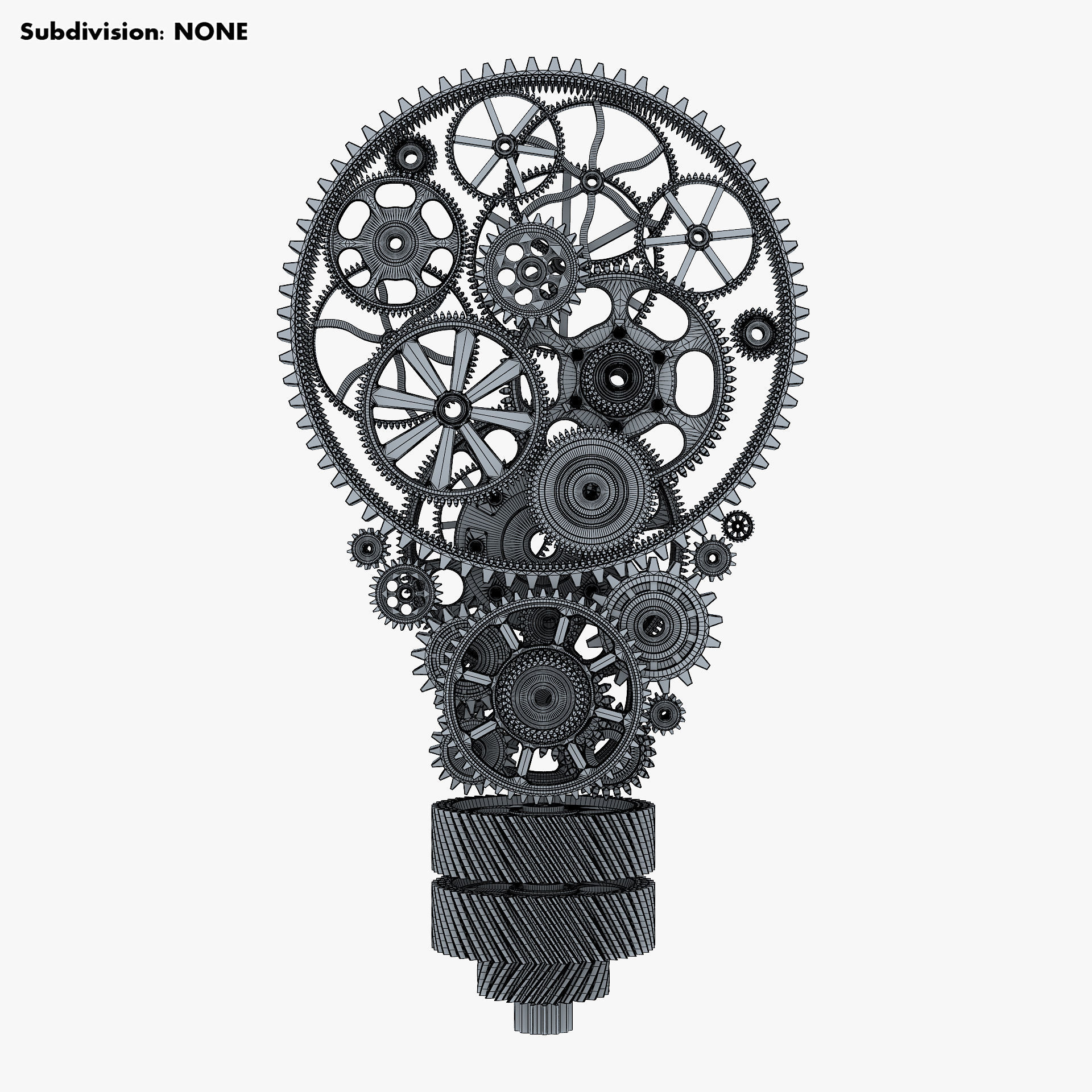 Light Bulb With Gears M 1 3D model_13