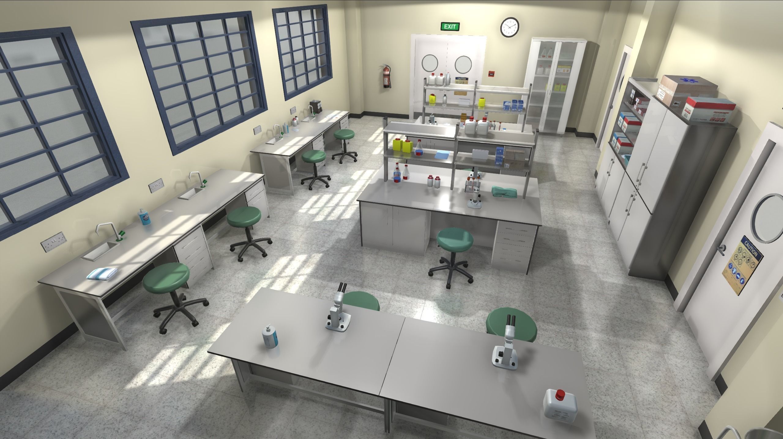 Hospital Laboratory Low-poly 3D model_5